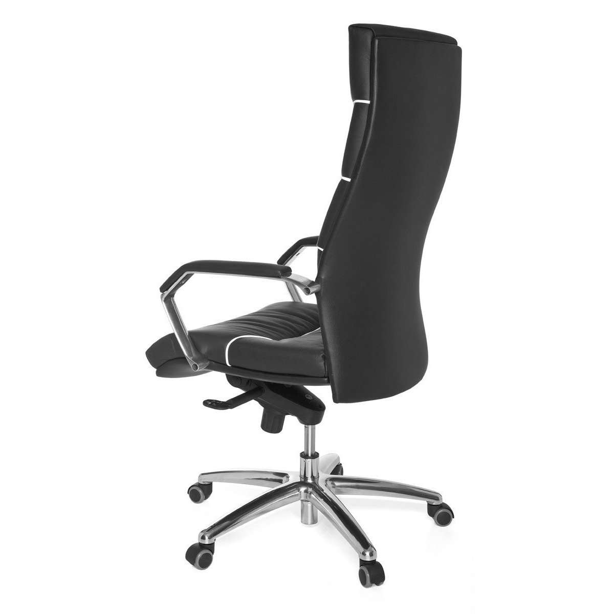 Nancy's Olinville Bureaustoel - Directiestoel - Ergonomisch - Draaibaar - Zwart - Leer
