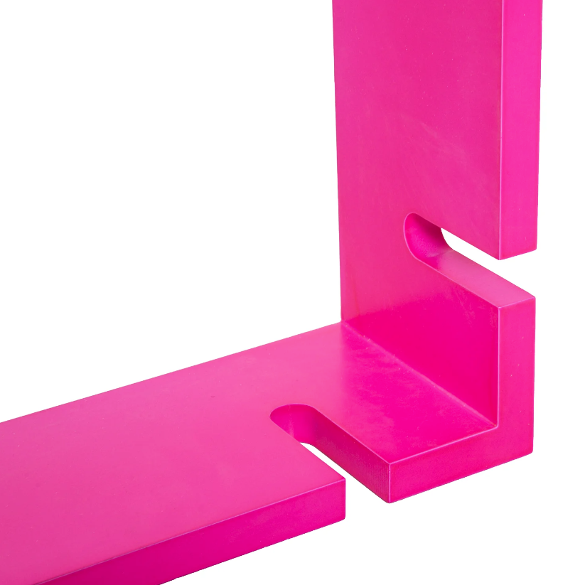 Nancy's Kearns Wandplank - Hangplank - Opbergruimte - Drie Vakken - MDF - Waterafstotend - Roze - Wit - 38 x 12 x 30 cm / 24 x 12 x 15 cm