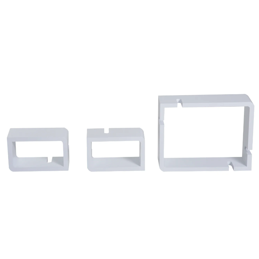 Nancy's Kearns Wandplank - Hangplank - Opbergruimte - Drie Vakken - MDF - Waterafstotend - Roze - Wit - 38 x 12 x 30 cm / 24 x 12 x 15 cm
