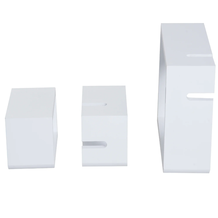 Nancy's Kearns Wandplank - Hangplank - Opbergruimte - Drie Vakken - MDF - Waterafstotend - Roze - Wit - 38 x 12 x 30 cm / 24 x 12 x 15 cm
