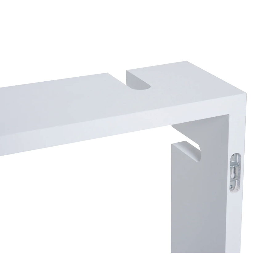 Nancy's Kearns Wandplank - Hangplank - Opbergruimte - Drie Vakken - MDF - Waterafstotend - Roze - Wit - 38 x 12 x 30 cm / 24 x 12 x 15 cm