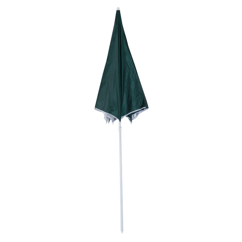 Nancy's Addison Parasol - Strandparasol - Zijwand - Groen - 2-Delig - Polyester - Waterafstotend - Afneembare Zijwand - Ø 220 cm