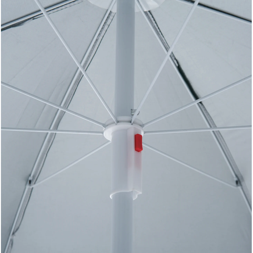 Nancy's Addison Parasol - Strandparasol - Zijwand - Groen - 2-Delig - Polyester - Waterafstotend - Afneembare Zijwand - Diameter 220 cm