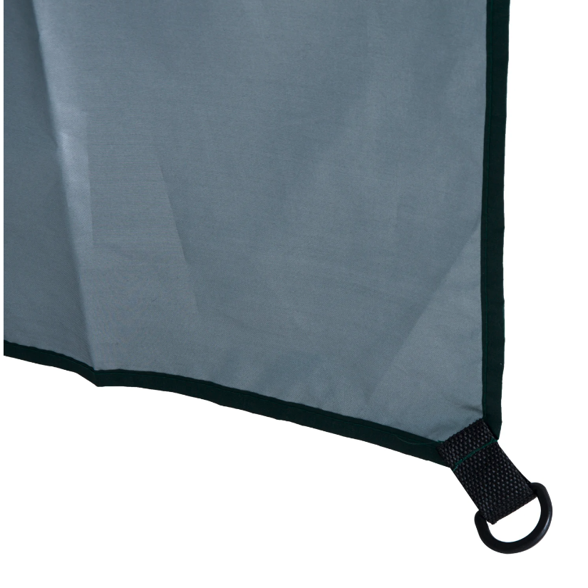 Nancy's Addison Parasol - Strandparasol - Zijwand - Groen - 2-Delig - Polyester - Waterafstotend - Afneembare Zijwand - Diameter 220 cm