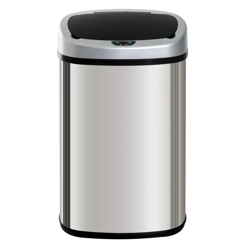 Nancy's Ridgecrest Prullenbak - Sensor Afvalbak - Afvalemmer - Zilver - 58 Liter