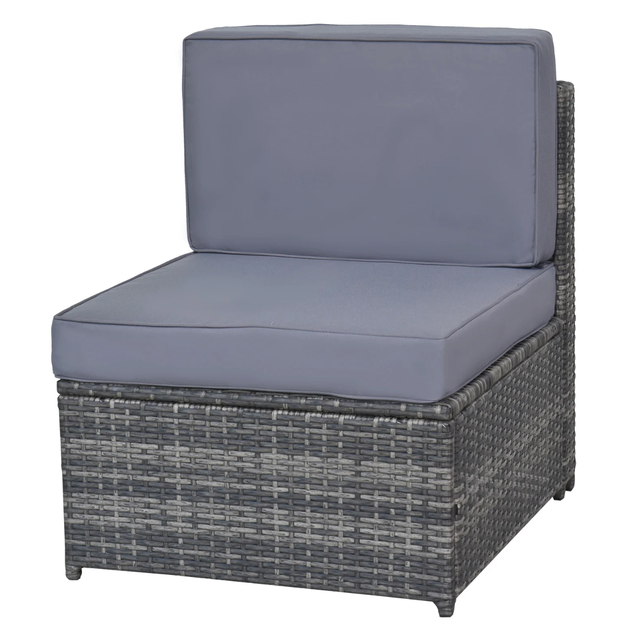 Nancy's Hutto Tuinset - Loungeset - Tuinmeubels - 7-Delig - Zitkussens - Tafel - Veiligheidsglas - Polyrotan - Grijs