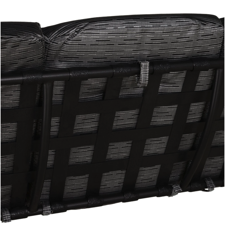 Nancy's Jenks Schommelbank - Hollywood Schommel - 3-Zits - Schommelbank - Overkapt - Verstelbaar - Zwart - Staal - 200 x 120 x 170 cm