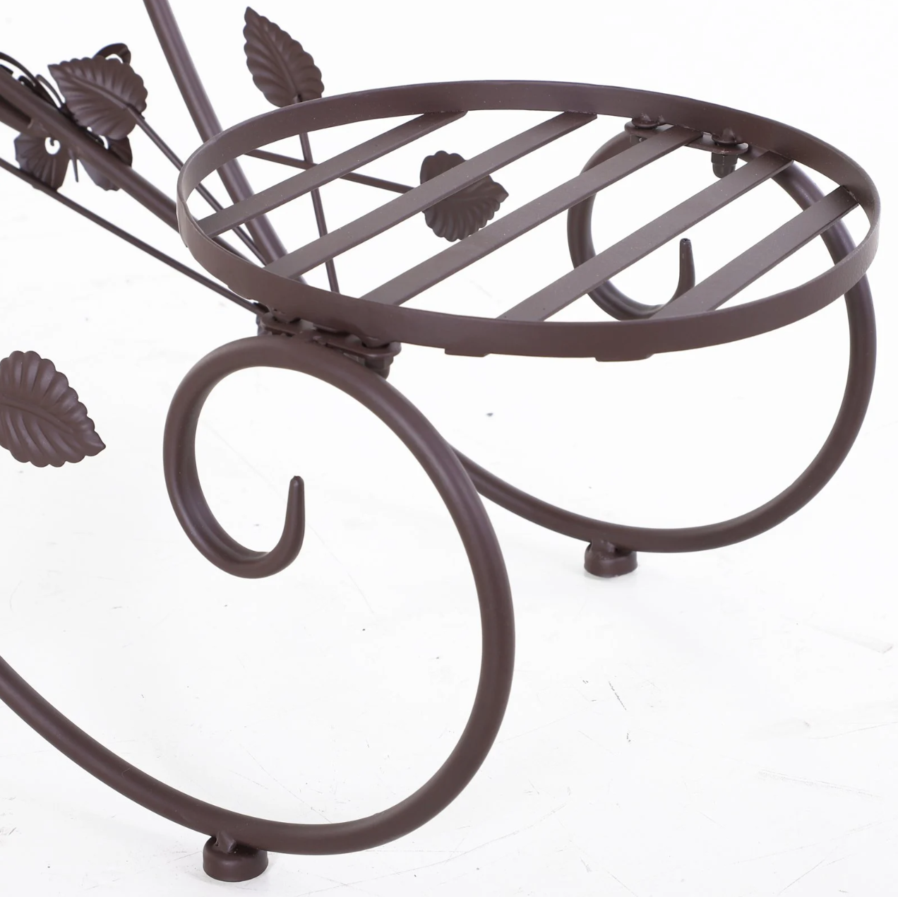 Nancy's Avon Plantentrap - Plantenrek - Bloemenstandaard - Metaal - Brons - 3 Niveaus - 75 x 28 x 66 cm