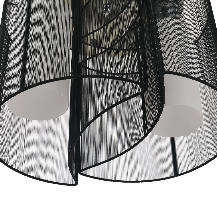 Nancy's Brambleton Plafondlamp - Sfeerverlichting - E27 - 2-Vlammig - 40W - Zwart - Zilver - 47.5 x 47.5 x 33 cm