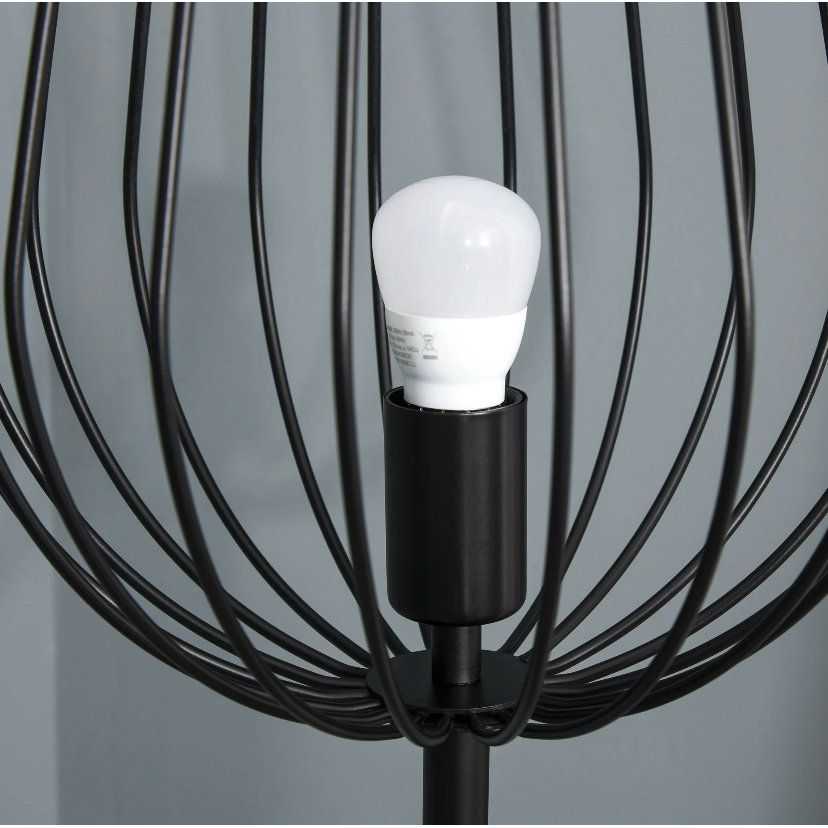 Nancy's Neabsco Staande lamp retro industriële stijl met metalen kooi voor o.a. woonkamer slaapkamer kantoor metaal Ø27,5 x 159H cm
