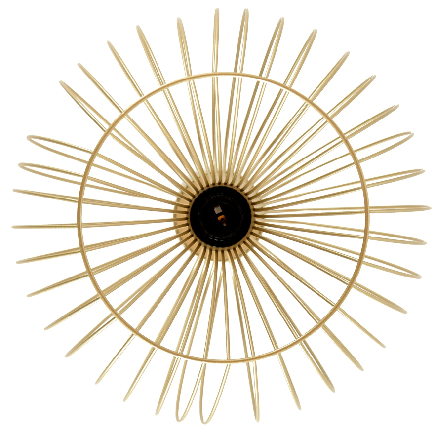 Nancy's Warrenville Hanglamp - Plafondlamp - Hangverlichting - Modern - E27 - 40W - Staal - Goud