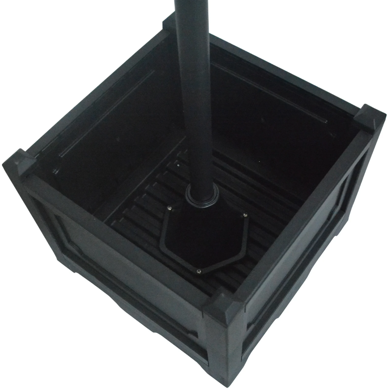 Nancy's Azusa Tuinlamp - Buitenverlichting - Zonne-energie - 3-Kops - Bloempotvoet - Waterdicht - RVS - Zwart