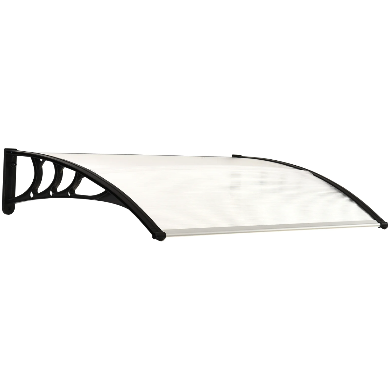 Auvent Nancy's Cypress - Auvent de porte d'entrée - Protection solaire - Abri - Polycarbonate - Blanc - 100 x 80 x 23 cm