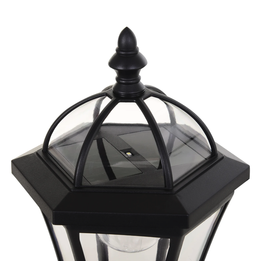 Nancy's Lantana Tuinlantaarns - Zonne-Energie - Tuinlampen - Set Van 2 - LED - 6-8 Uur - RVS - Zwart