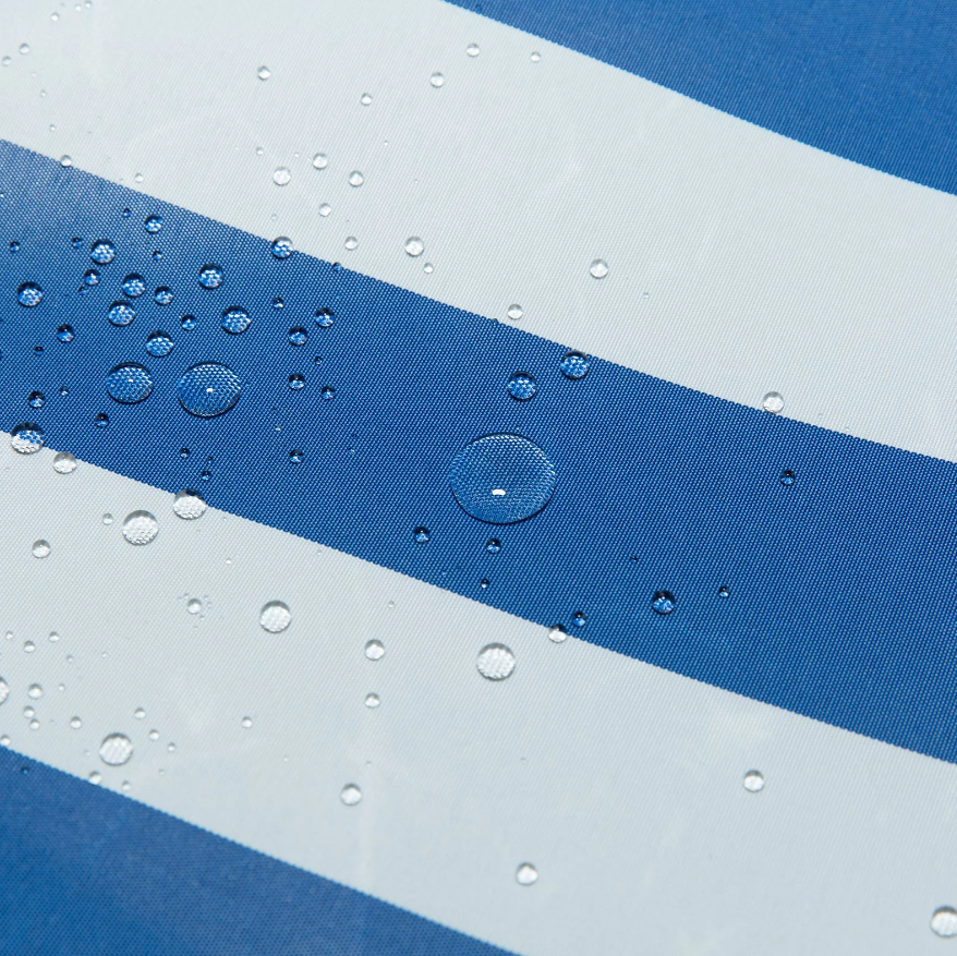 Nancy's Gatesville Luifel - Zonwering - Knikarm - Handslinger - Aluminium - Blauw - Wit - 300 cm breed