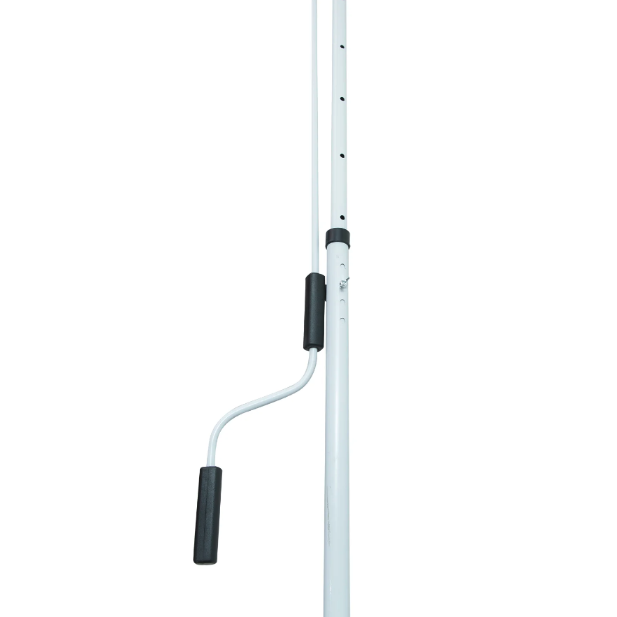 Nancy's Gatesville Luifel - Zonwering - Knikarm - Handslinger - Aluminium - Blauw/Groen - Wit - 3 x 1.5 m
