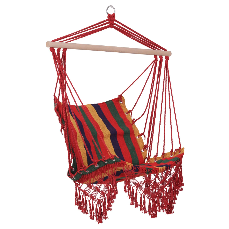 Nancy's Poquoson Hangstoel - Schommel - Zweeefstoeel - Weerbestendig - UV-Bestendig - Kleurrijk - Tot 120 kg - 100 x 60 cm