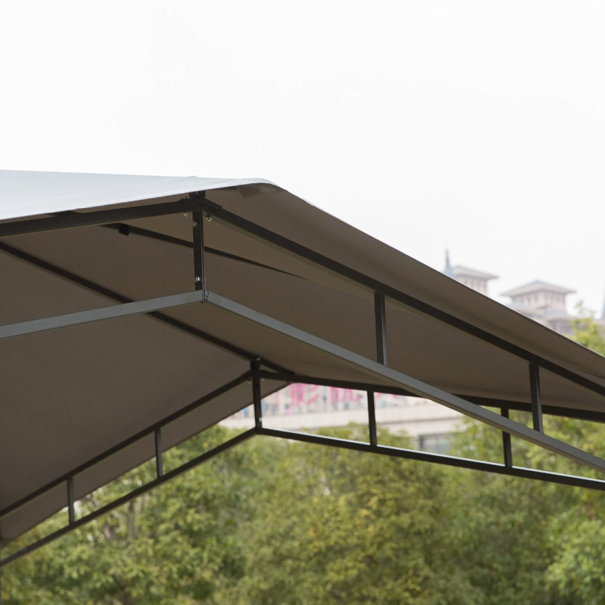 Nancy's Ringwood Tuinpaviljoen - Overkapping - Zonwering - Partytent - Pergola - Grijs - 3 x 3 m