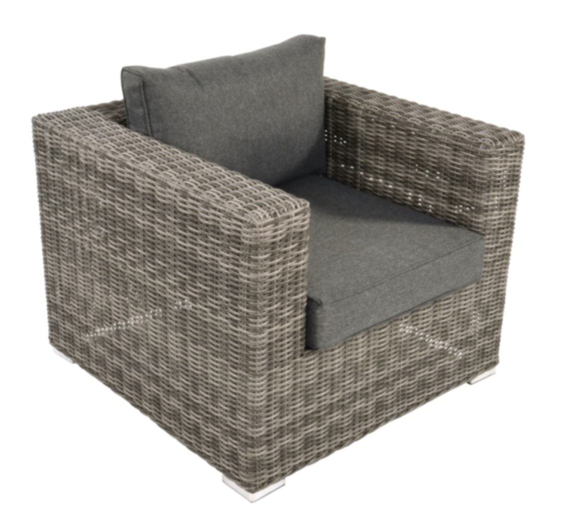 Nancy's Scheper Lounge Chair - Ensemble de salon - Osier - Gris - 85 x 85 x 66 cm