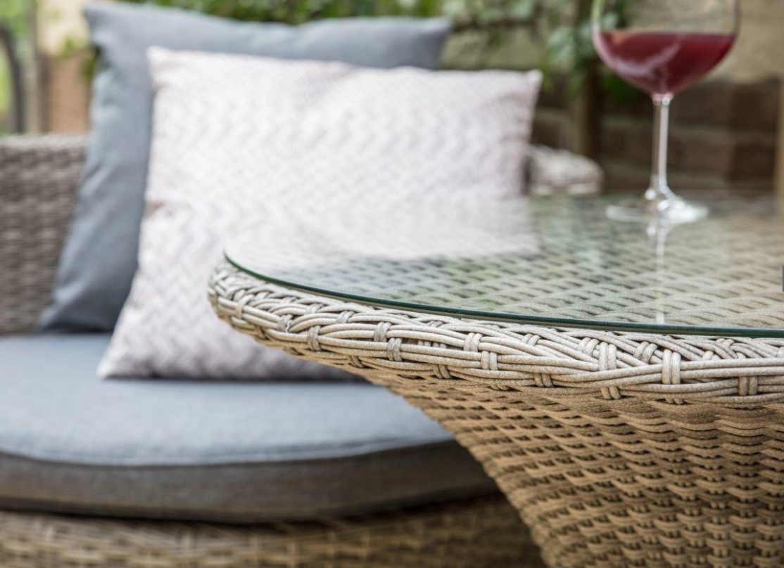 Nancy's Bitoche Loungeset - Riet en Aluminium Frame - Grijs