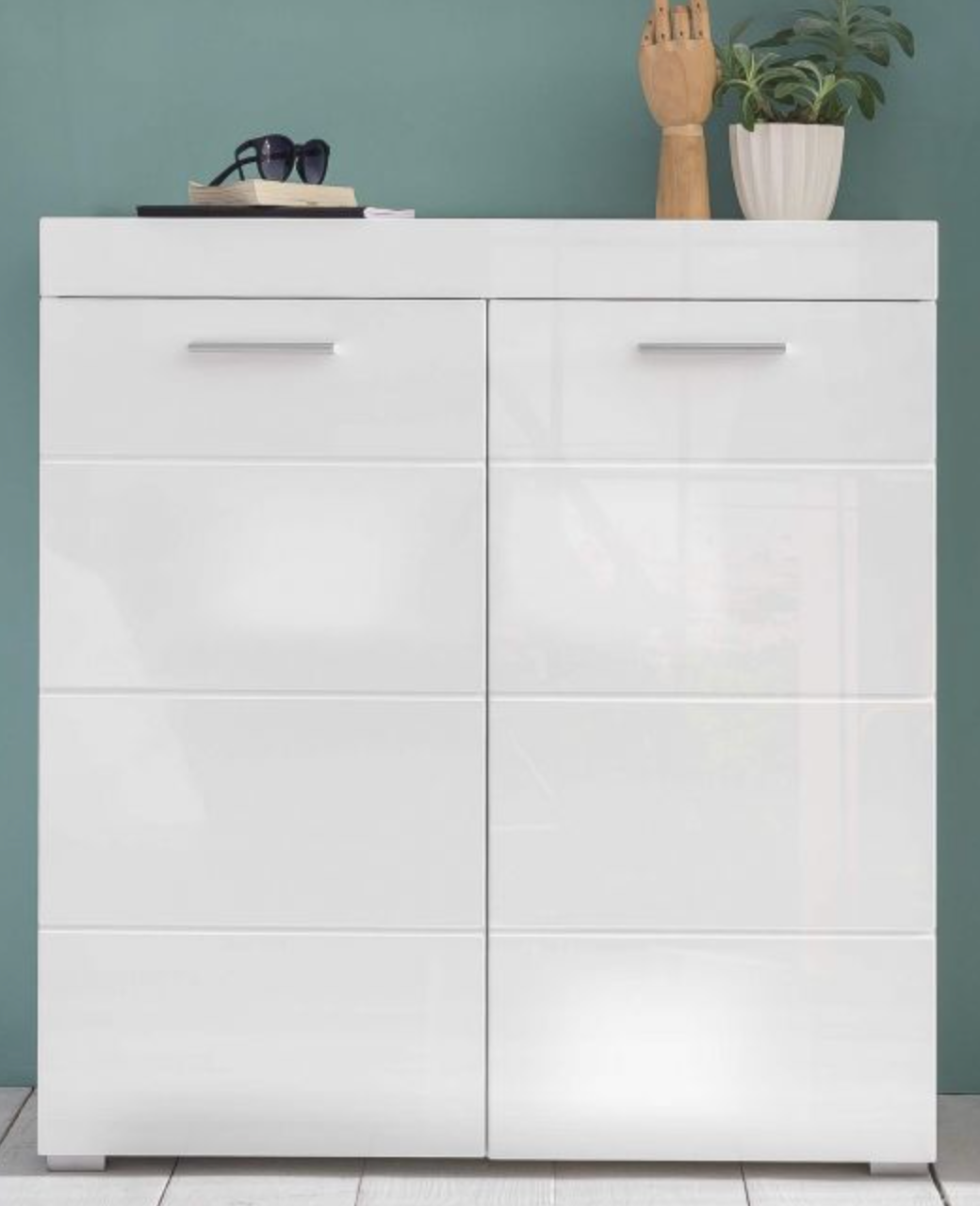 Armoire à chaussures Amanda de Nancy - Placard - Brillant - 91 x 97 x 38 cm