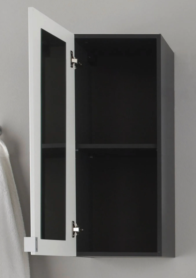 Meuble de salle de bain Nancy's Cambil - Meuble de rangement - Miroir - 35 x 83 x 31 cm
