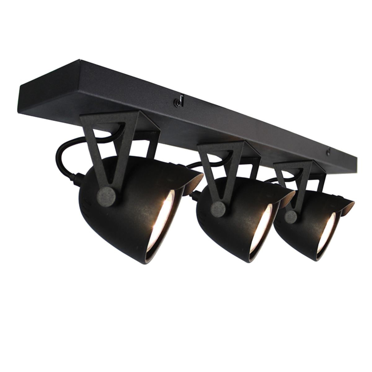 LABEL51 Spot Cap led - Plafondlamp - Zwart - Metaal - 3 Lichts