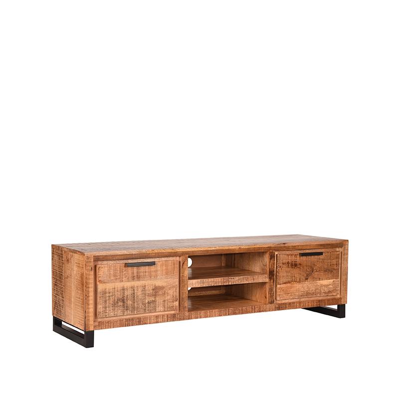 Nancy's Tv-meubel Glasgow - Mangohout - Kast - Tv-meubels - Rough - 160 x 45 x 45 cm