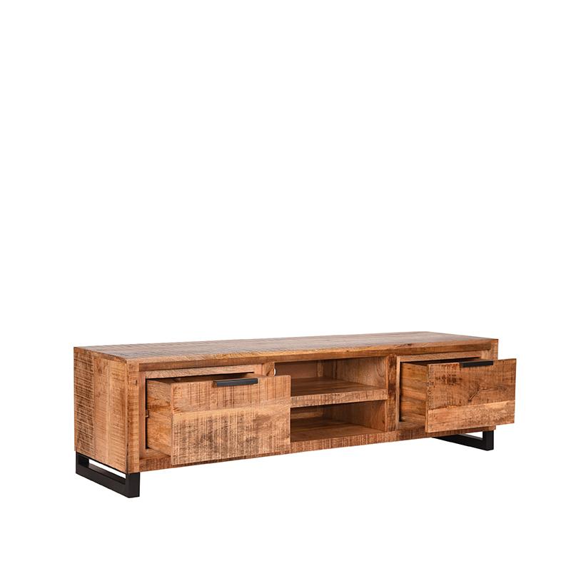 Nancy's Tv-meubel Glasgow - Mangohout - Kast - Tv-meubels - Rough - 160 x 45 x 45 cm