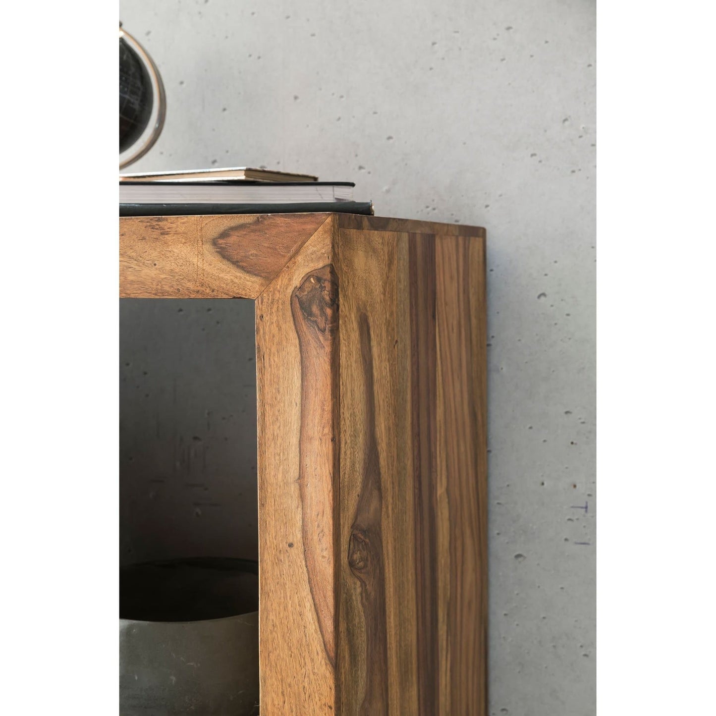Nancy's Bridgeport Wandkast - Boekenkast - Vakkenkast - Massief Sheeshamhout - ± 50 x 35 x 90 cm