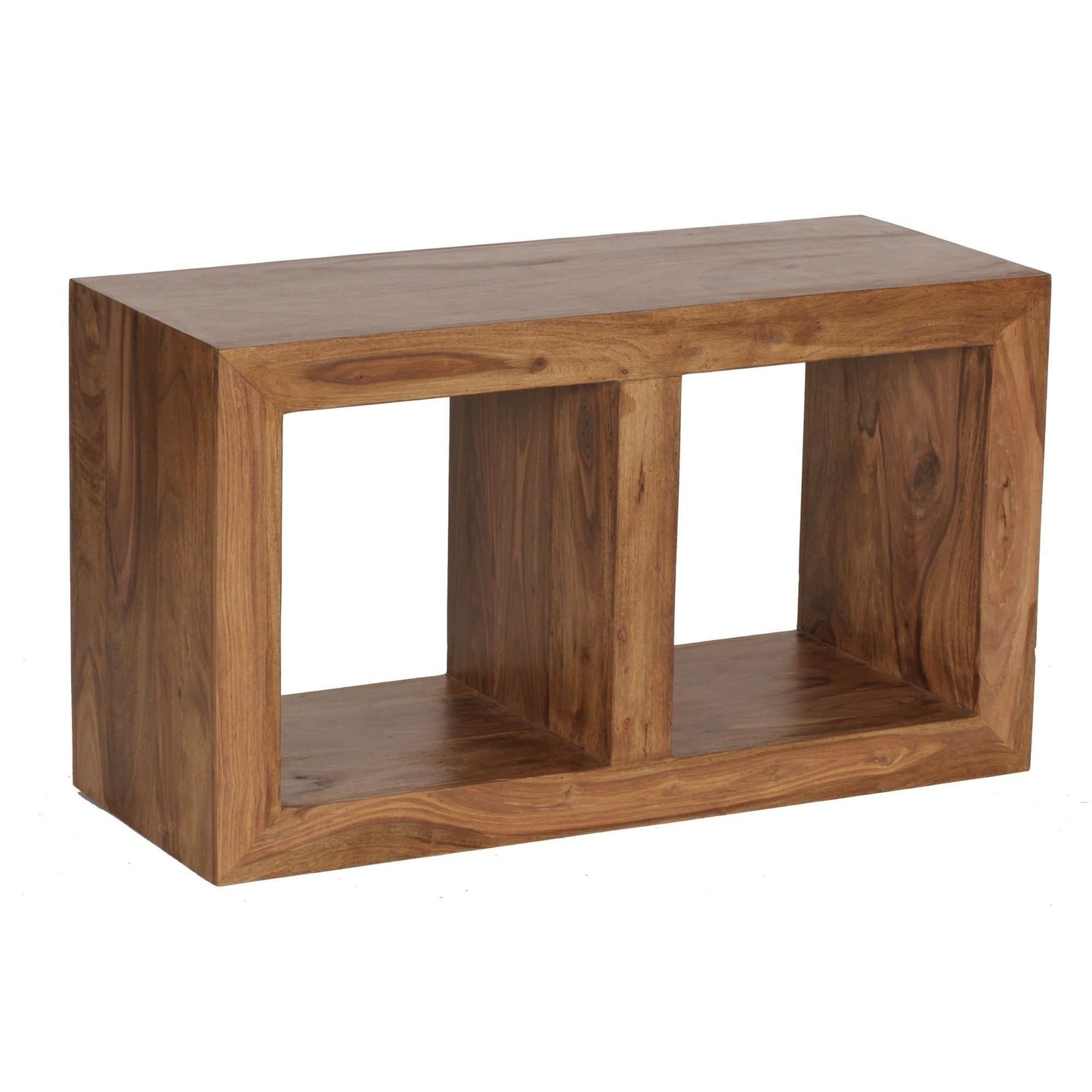 Nancy's Bridgeport Wandkast - Boekenkast - Vakkenkast - Massief Sheeshamhout - ± 50 x 35 x 90 cm