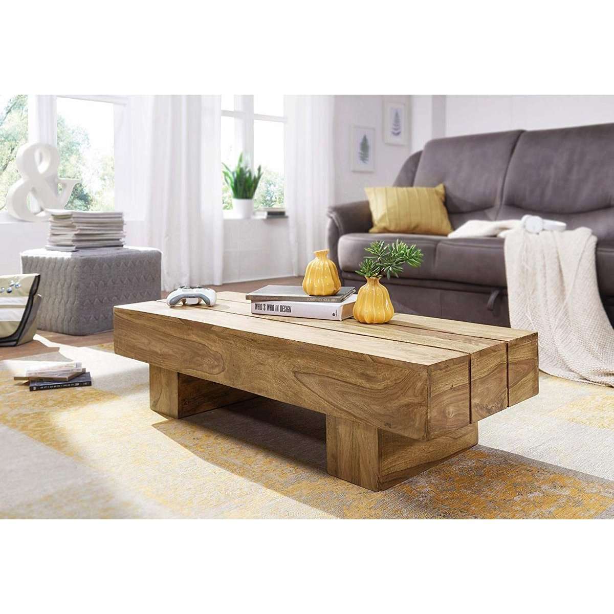 Nancy's O'Hare Coffee Table - Coffee Table - Solid Acacia Wood - 120 x 45 x 30 cm