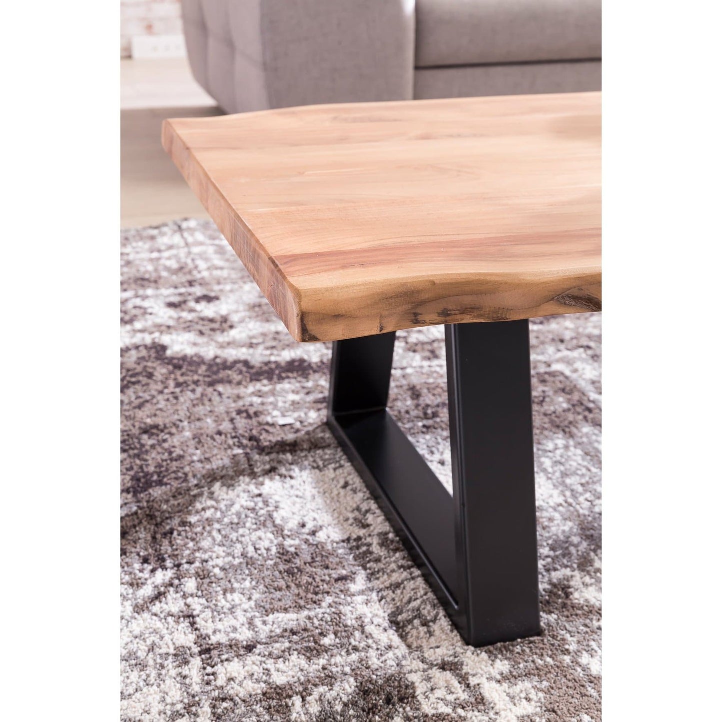 Nancy's East Hyde Park Salontafel - Koffietafel - Acacia hout / Staal - 115 x 60 x 40 cm