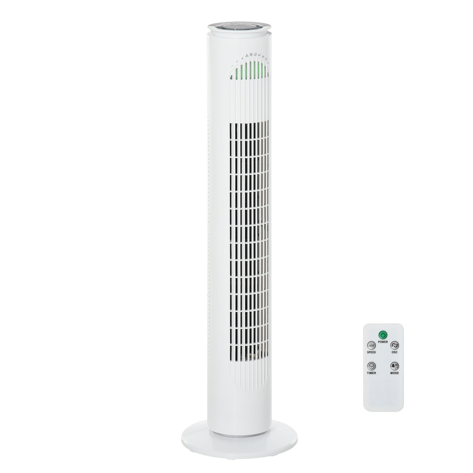 Nancy's Kaneohe torenventilator - Staande Ventilator - Afstandsbediening - ABS-Kunststof - Wit - 22 x 77 cm