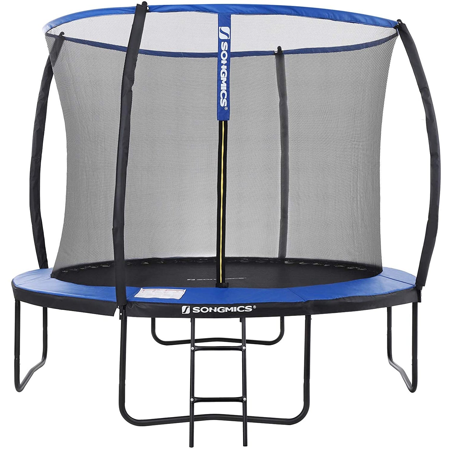 Nancy's Trampoline Met Veiligheidsnet - Trampolines - Tuin - Ladder - Gevoerde Stangen - Zwart/Blauw - Ø 305