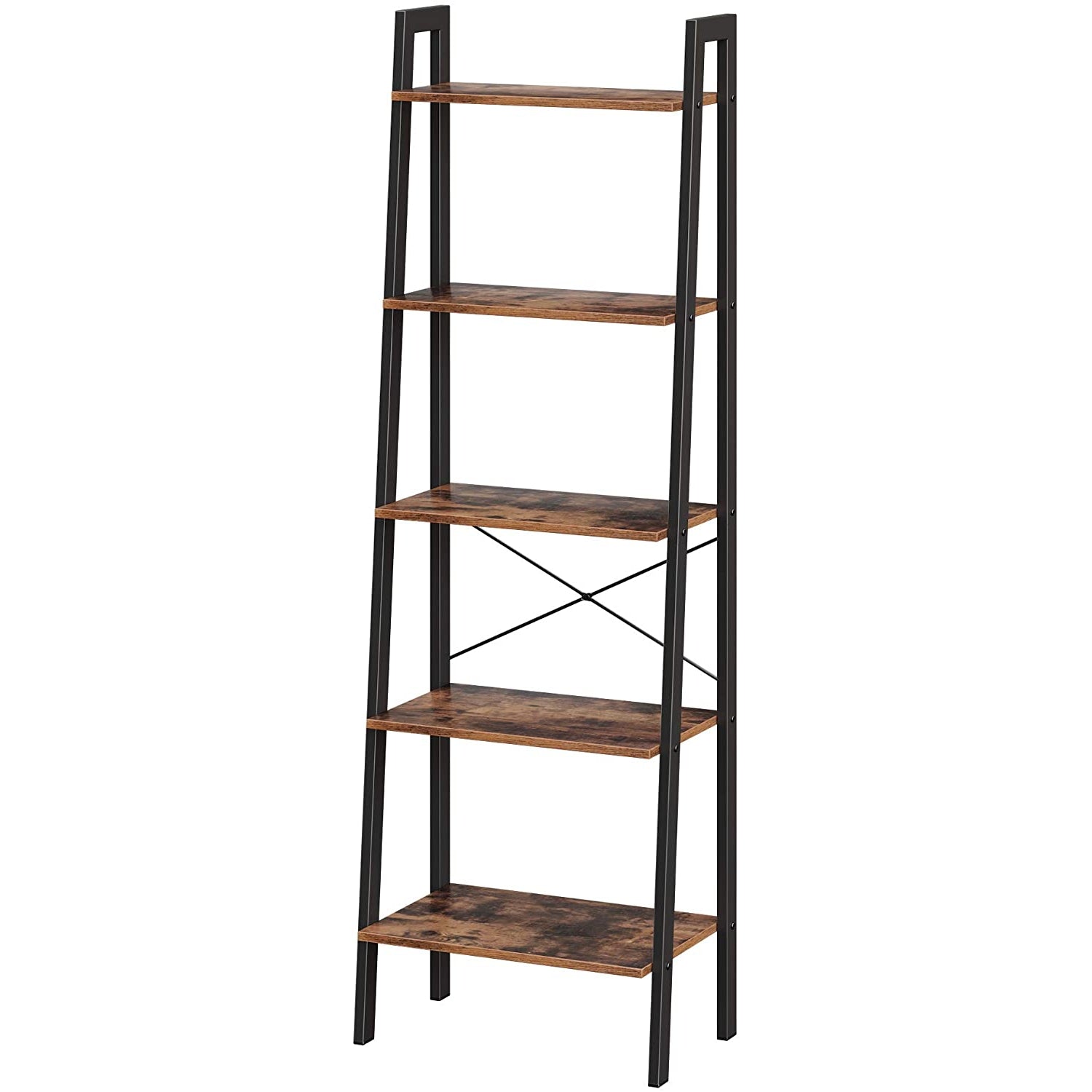 Nancy's Renton Boekenkast Industrieel - Boekenstandaard - Ladderkast 5 Laags 56 x 34 x 172 cm