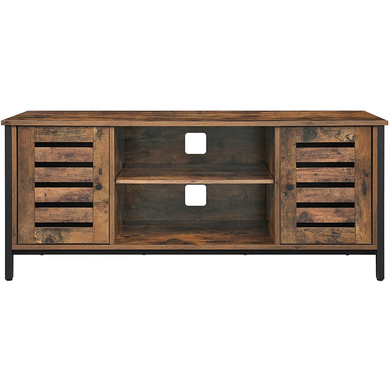 Nancy's Jefferson TV Meubel - TV Kast - Vintage / Donkerbruin - Spaanplaat / Staal - 110 x 40 x 50 cm