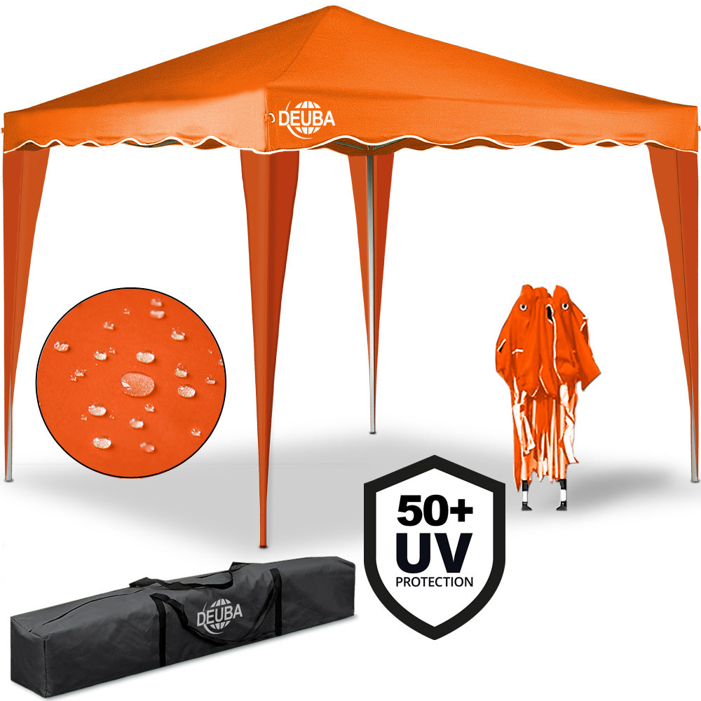 Nancy's Willow Oak Vouwtent - Vouwpaviljoen - Met Praktische Vouwsysteem - Waterdicht - Oranje - 3 x 3m