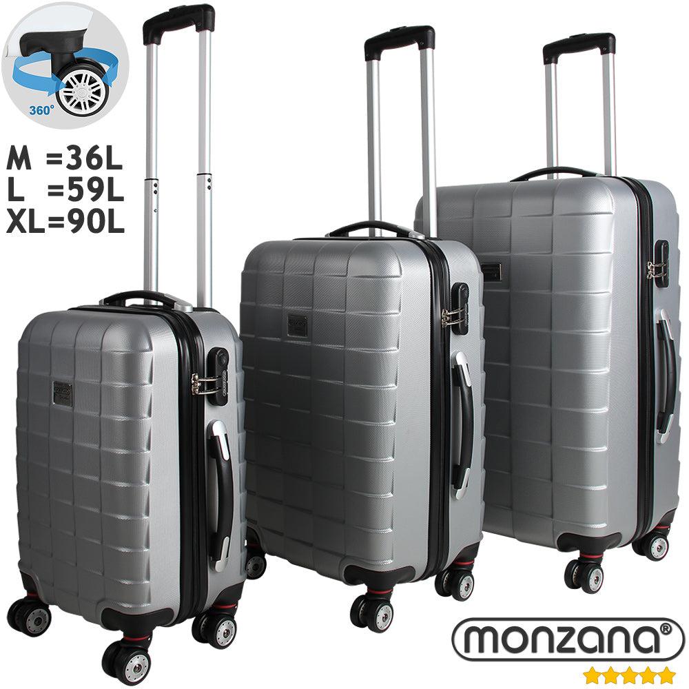 Nancy's Hiawatha Reiskofferset - 3-delig - Hardcase - Tassenset - Extra Riemen - Praktisch Netvak - ABS