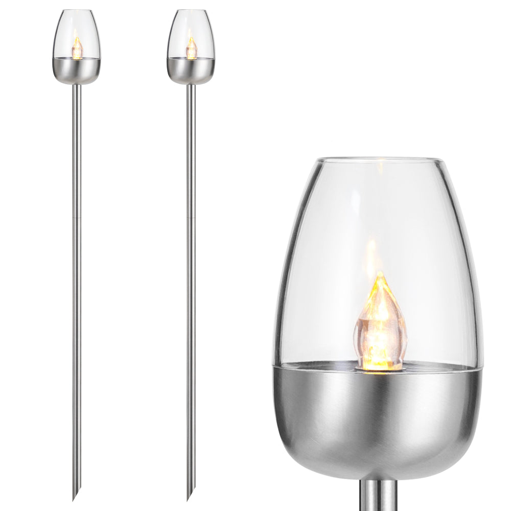 Nancy's Viola Buitenlamp - Solar Tuinlamp - Tuinverlichting - Tuinfakkels - Zonne-energie - Set van 2 - Lengte van 112 cm