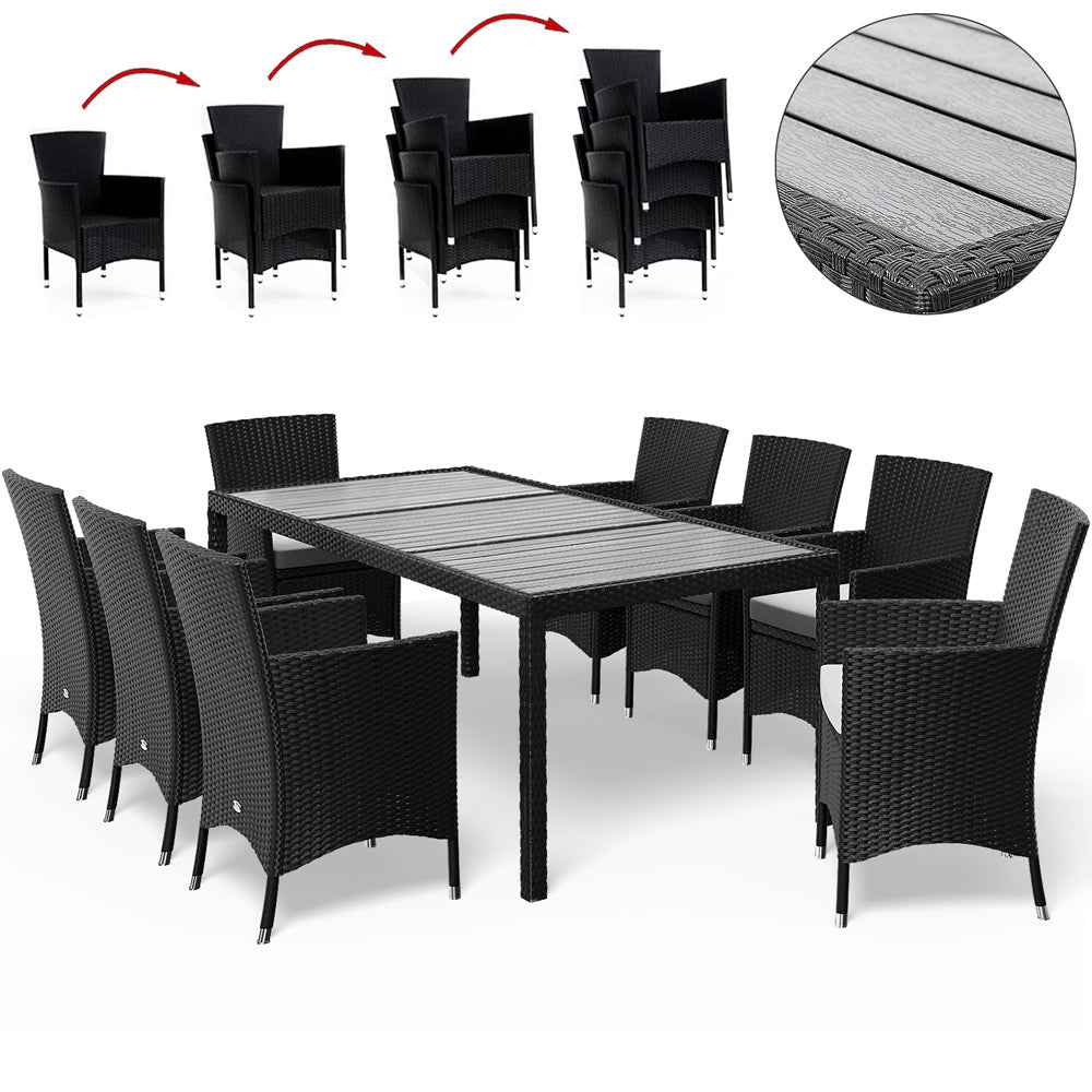 Nancy's Calumet Park Zitset - Tuin - Terras - Zitgroep - Polyrotan - 17-delig - Tuinmeubelset