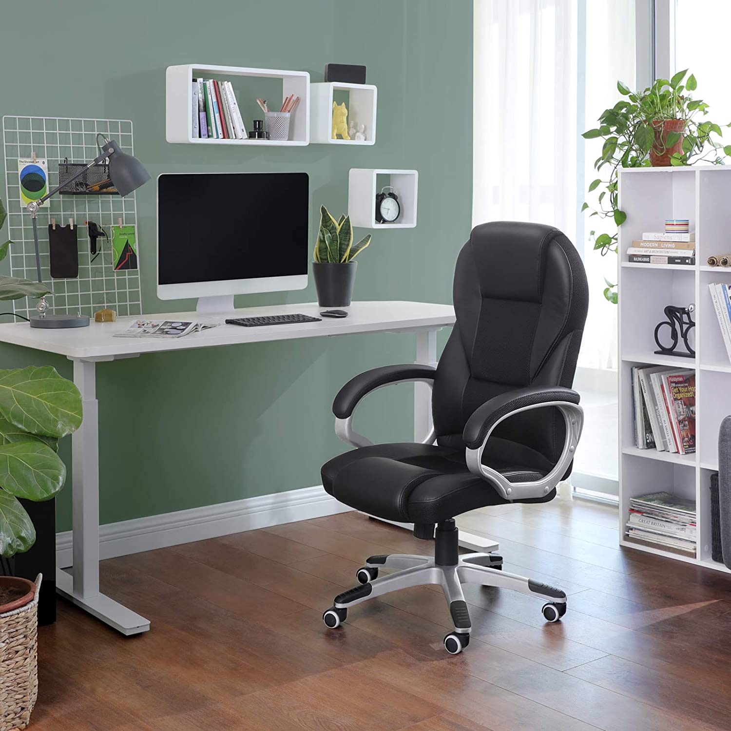 Nancy's Brooklyn Bureaustoel - Luxe Design Stoel - Ergonomische Directiestoel - Kunstleer - 150 KG Belasting