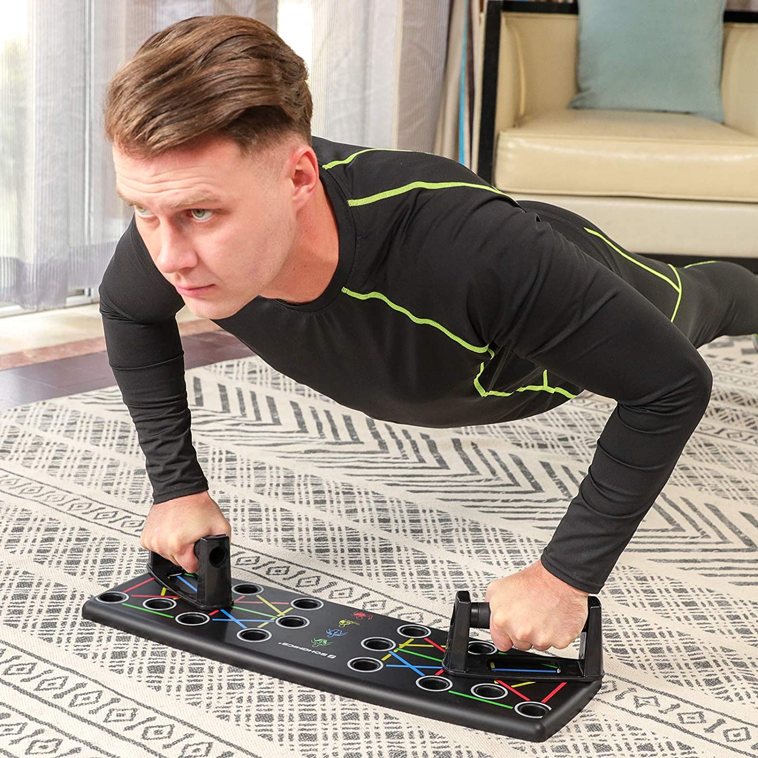 Nancy's Push-up Board - 14-in-1 push-up board - Fitnesstraining Thuis - Draagbaar - Anti-slip