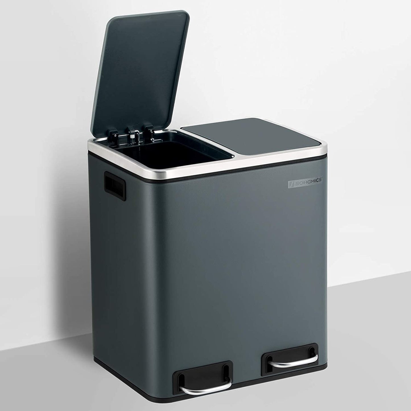 Nancy's Ala Prullenbak - Afvalscheiding - Pedaalemmer - Afvalemmer - Rookgrijs - 30 Liter