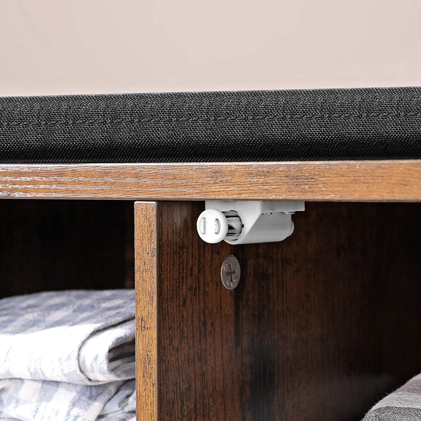 Nancy's Woodland Schoenenbank - Schoenenrek - Schoenenkast - Vintage Bruin - 110 x 30 x 48 cm