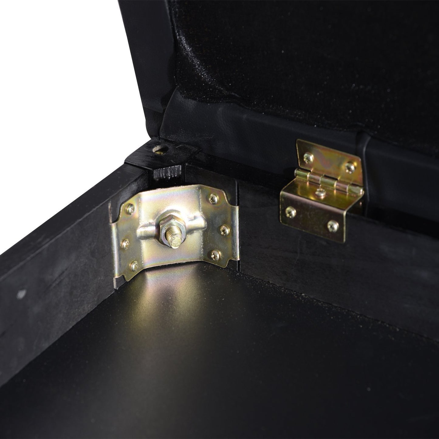 Nancy's Elkton Kruk - Pianobank - Pianokruk - Make-Up Kruk - Opbergruimte - 76 x 36 x 50 cm - Kunstleer - Hardhout - Zwart
