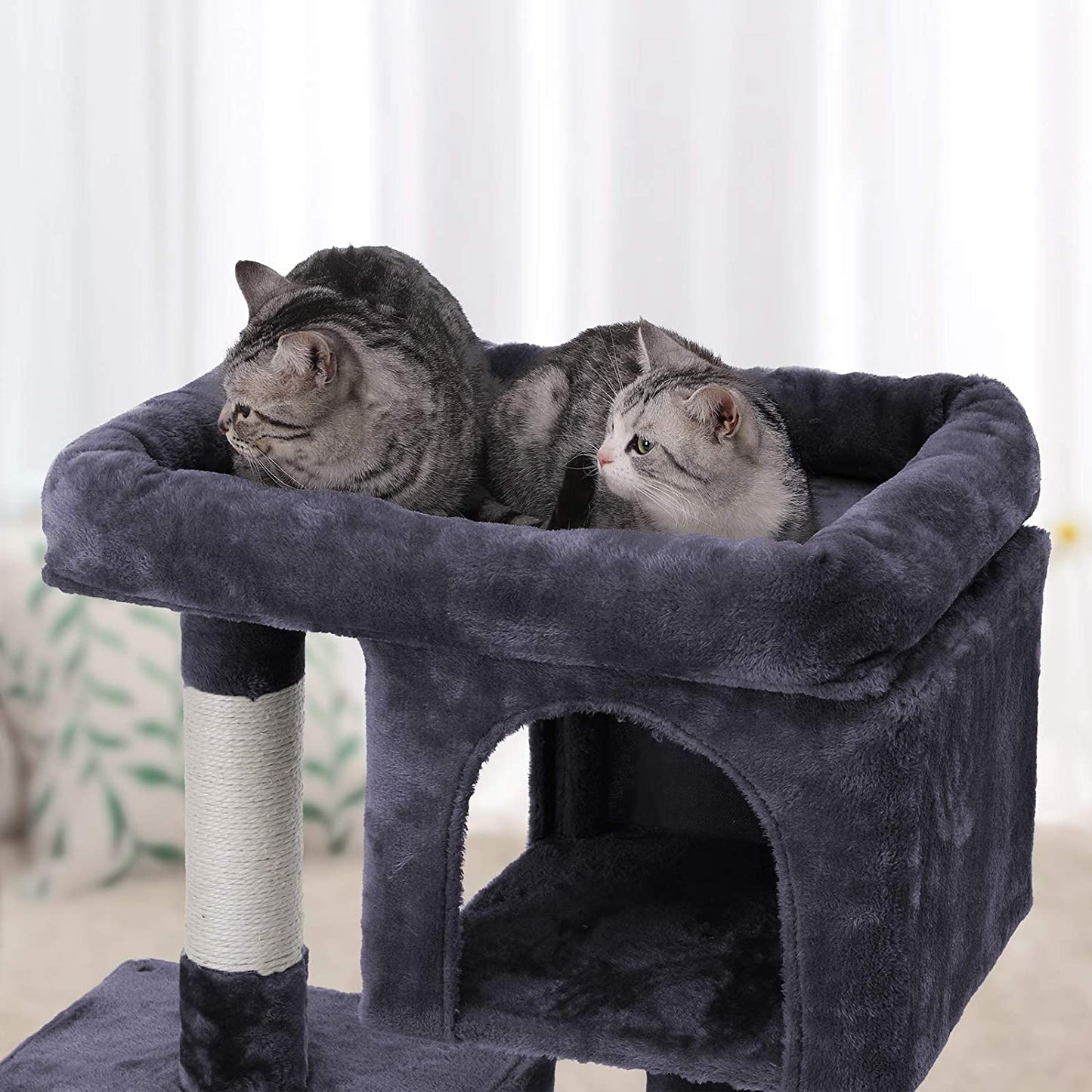 Nancy's Krabpaal Voor Katten Donkergrijs - Krabpaal Kat - Katten Krabpaal 84cm Hoog