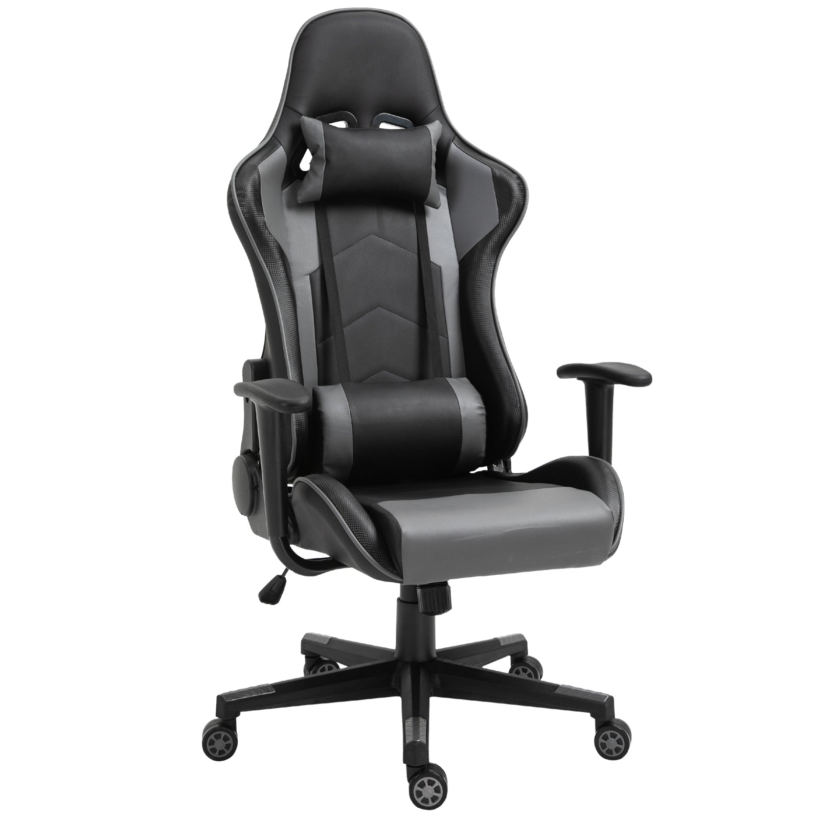 Nancy's Kettering Gaming Chair - Office Chair - Gaming Chair - Headrest - Ergonomic - PU Leather - Padded - Adjustable - Black