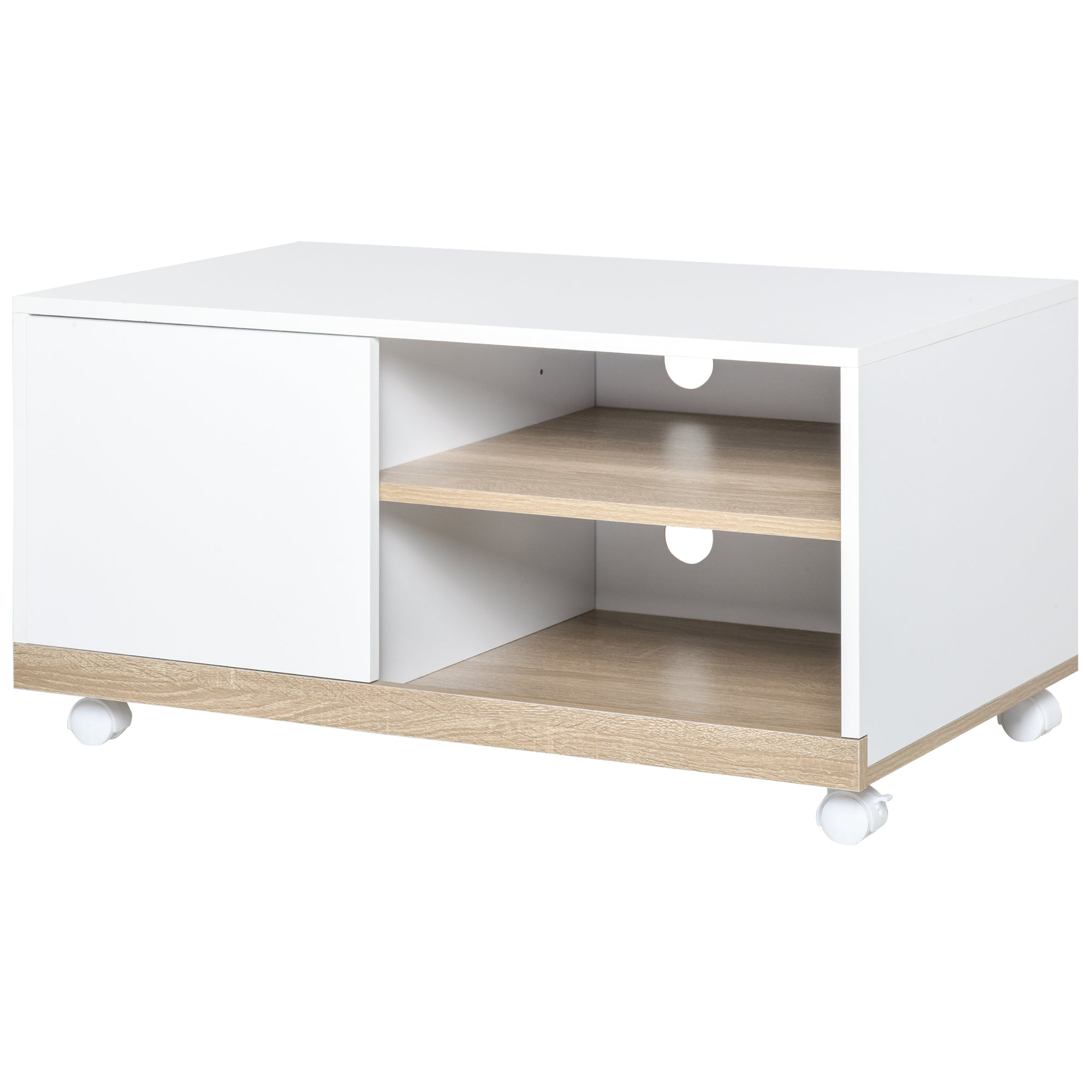Nancy's Canon City TV Meubel - Dressoir - 2 Wielen - Spaanplaat - Wit