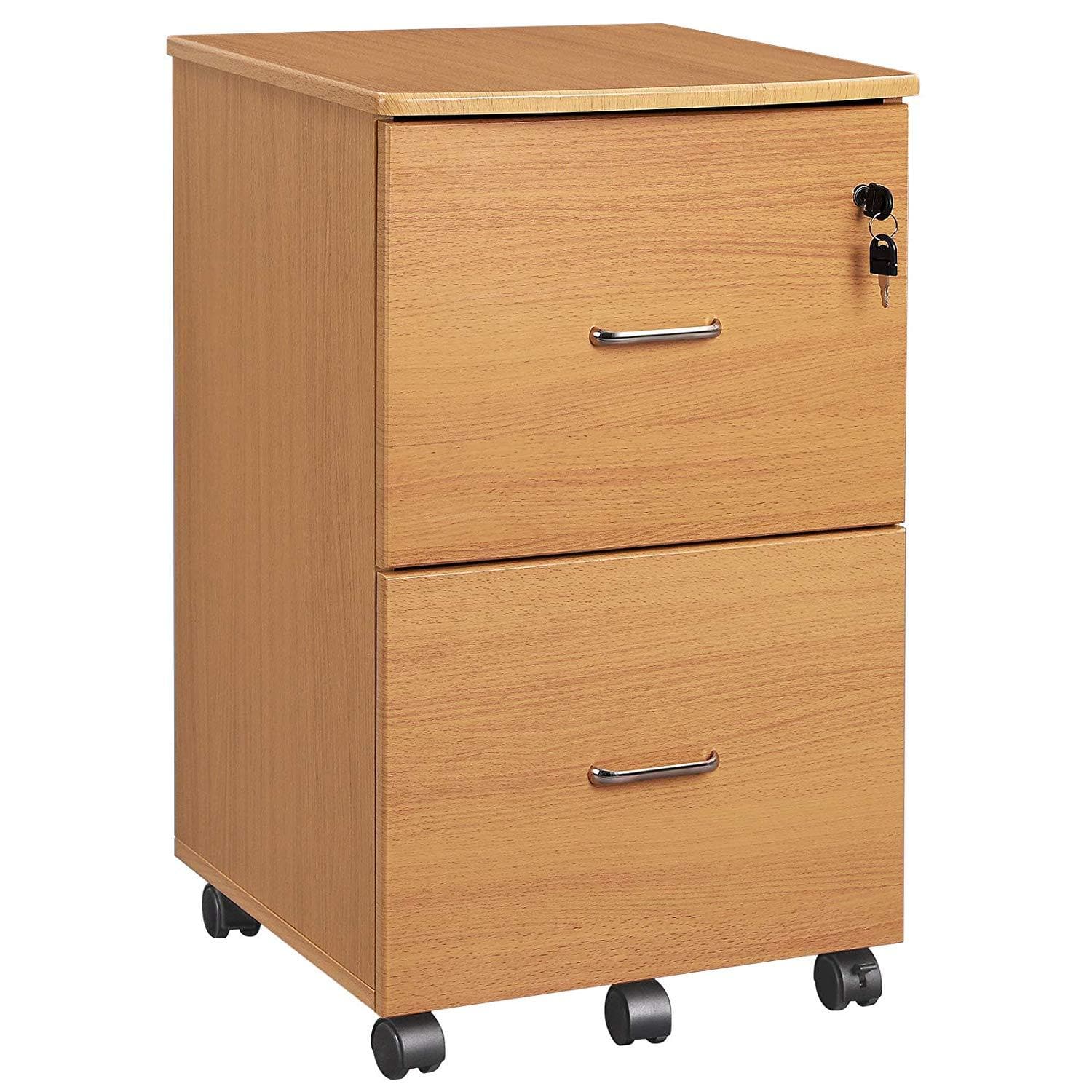 Nancy's Ladeblok Bruin - Stalen Locker Op Wieltjes - Kantoorkast - Rolcontainer - 45 x 43 x 72 cm